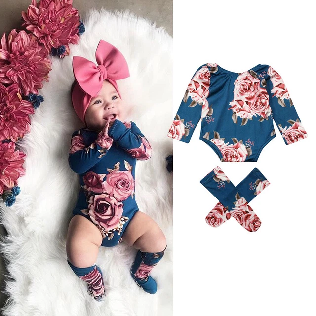 Leggings floreali per bambine neonate body set tute tute tute tute tute