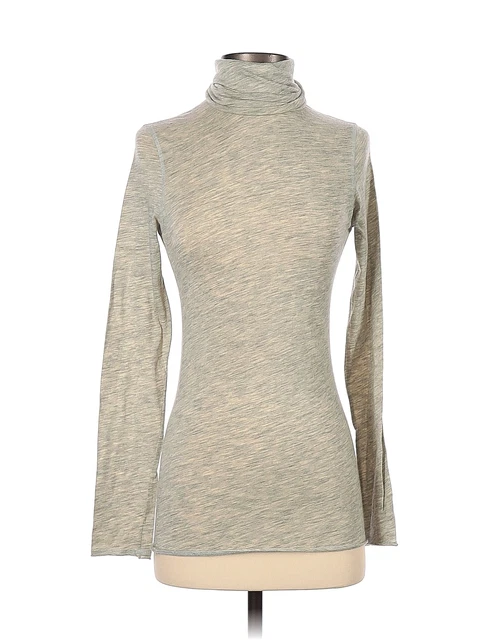 Majestic Paris Women Gray Long Sleeve Turtleneck 4