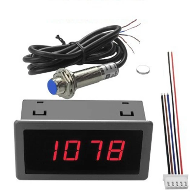 NEW Digital LED Tachometer DC Motor Speed Tester Panel Meter 10-9999RPM DC 8-24V