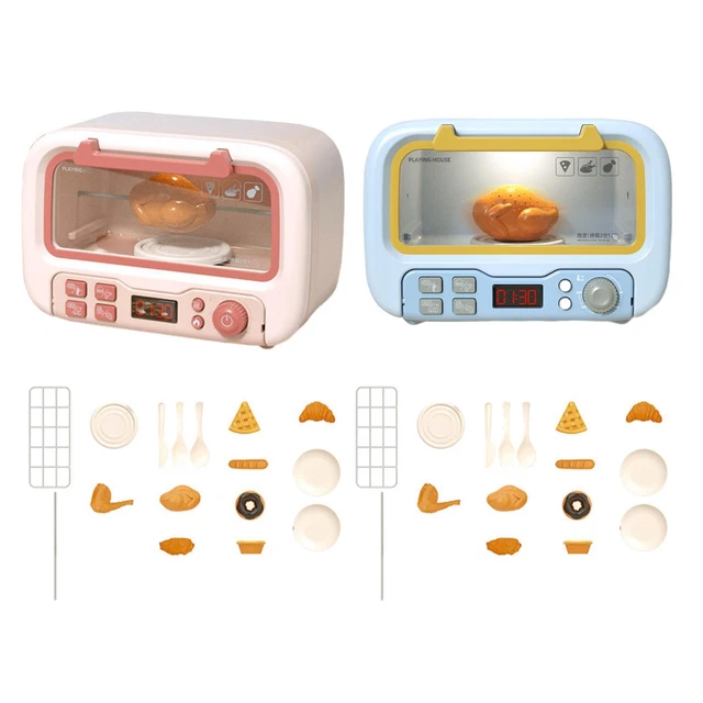 Kids Microwave Toy Playing with Food and Kitchen Toys for 3-8 Year Old