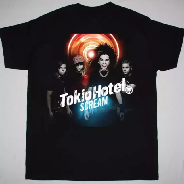 Tokio Hotel Scream T-Shirt Short Sleeve Cotton Black Men Size S to 5XL