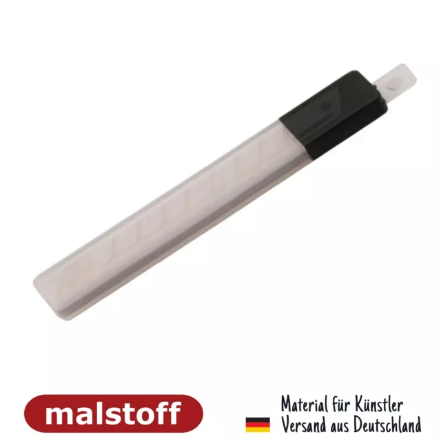 Ersatzklingen für Cuttermesser 9 mm breit, 10 Stück im Köcher bei Malstoff