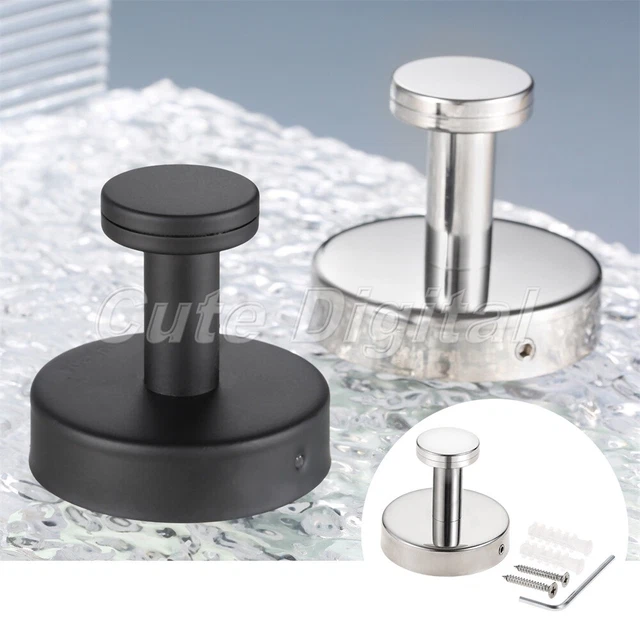 Stainless Robe Towel Single Hook Holder Wall Mounted Clothes Bag Hanger