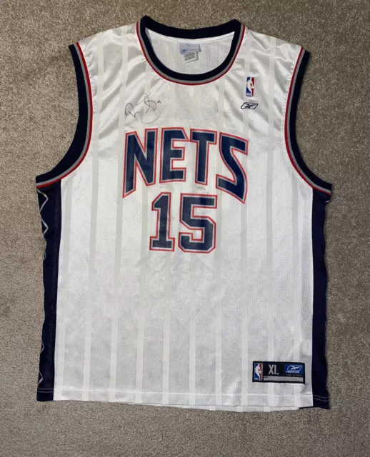 New Jersey Nets: Jason Kidd 2001/02 White Reebok Stitched Jersey