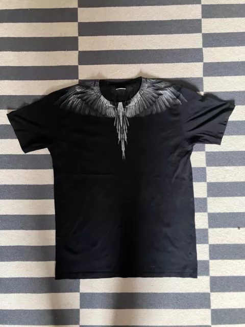 Marcelo Burlon Men's Icon Wings Black Short Sleeve T-Shirt L70519 Size XL