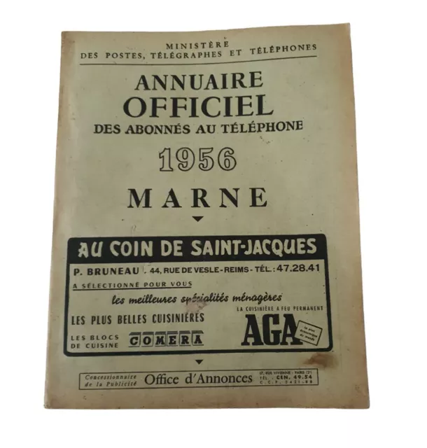 Alte Jahrbuch Officiel Marne 1956 Complet 168 Seiten Post Telegraphen Telefon
