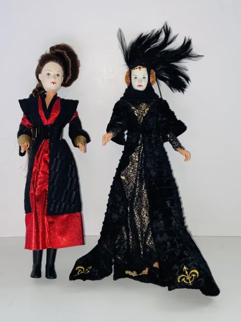 Star Wars 12" Inch Episode 1  doll Queen Amidala Royal Lot Of 2. Incomplete.