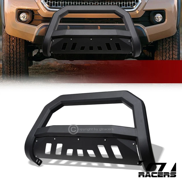 For 2016-2022 Toyota Tacoma Matte Blk AVT Edge Bull Bar Push Bumper Grille Guard