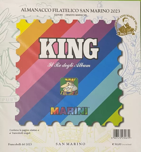 Fogli Album King Marini - Almanacco Filatelico San Marino 2023 nuovi