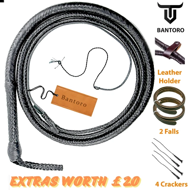 Frustino Collezione Frustino In Pelle Bovina Stile Indiana Jones - 8 Trecce, 1,2 Metri Frustino Pelle