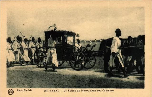 CPA AK MAROC RABAT - Le Sultan du MAROC dans son Carrosse (280518)
