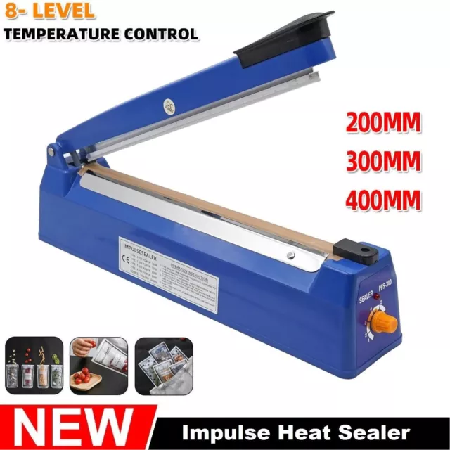 Impulse Heat Sealer Poly Bag Electric Plastic Sealing Machine Manual Press Heat