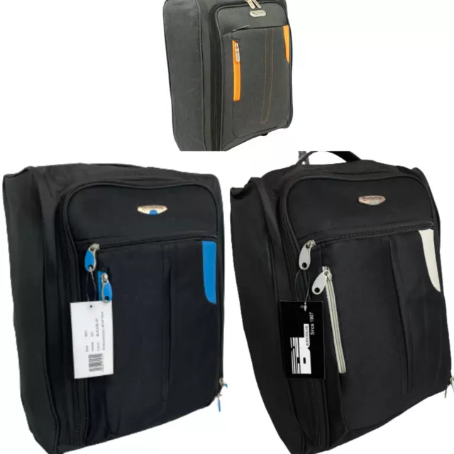 Soft Sided Cabin Approved Hand Luggage Suitcase Telescopic Handle Bag