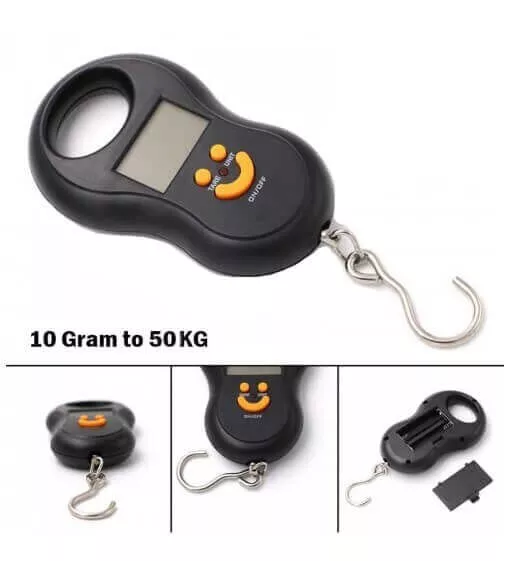 LCD Digital Luggage Scale Portable 50kg/10g Fish Hanging Weight Electronic Hook