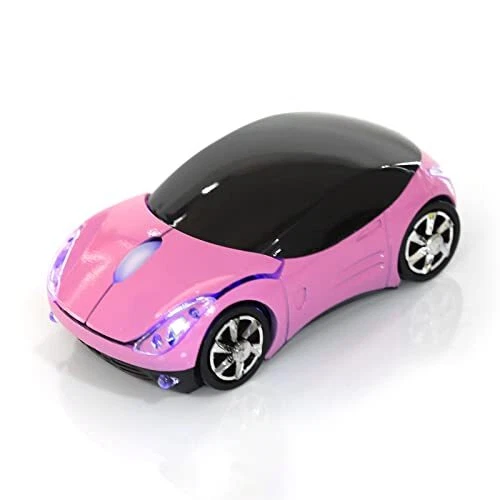 Dpofirs Souris sans Fil en Forme de Voiture 2.4G Souris Optique 1600DPI Trans...