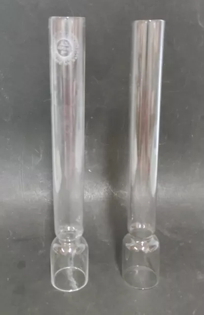 2 Lampenglas Mit Öl Oder Aufhängung Antik Höhe 24 CM