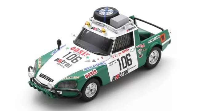 Miniature voiture Rally auto 1 : 43 spark Citroen DS Rallye Dakar 1980 Modélisme