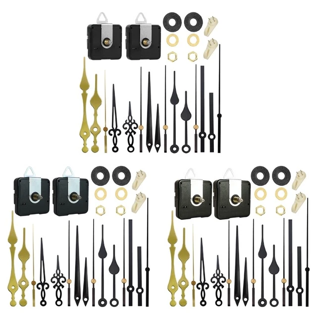 Quartz Clock Mechanism Movement Set with 5Pairs of  Shaft 13/18/20mm