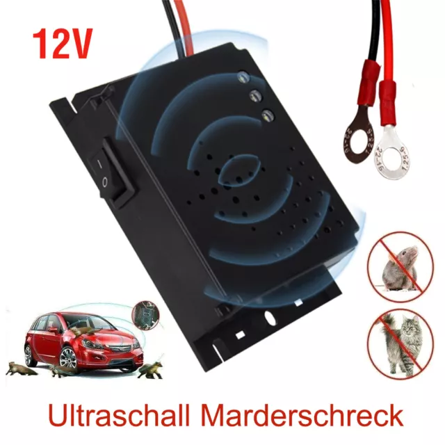 Ultraschall Marderschreck Batteriebetrieben für Auto 12V, mit