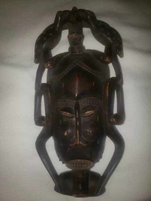 Senufo Kpelie Mask Cote D'Ivoire African Art Face mask 20th Century carved Wood