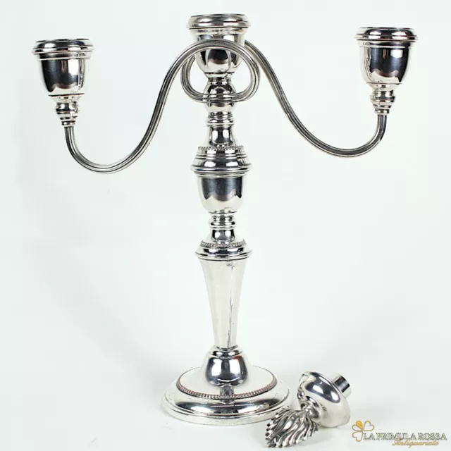 Candelabro antico in argento silver plated candeliere portacandele a 2 3 fiamme