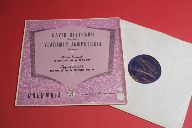 33CX 1201 Oistrakh Jampolskij Franck Szymanowski Violin Piano Sonata MONO ED1 LP