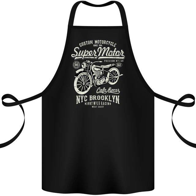 Grembiule Super Motor Cafe Racer moto biker cotone 100% biologico