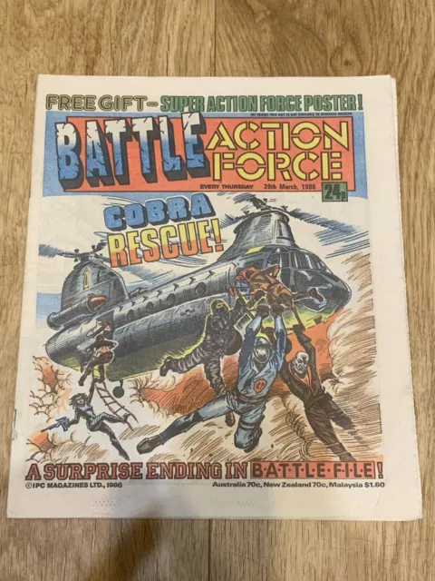 Battle Action force comic good condition no rips or pen marks 29th March 1986