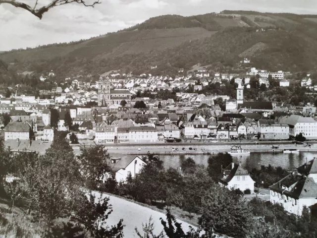 EBERBACH am NECKAR BLICK ÜBERBLICK alte Ansichtskarte Postkarte 60er Jahre 1967 3