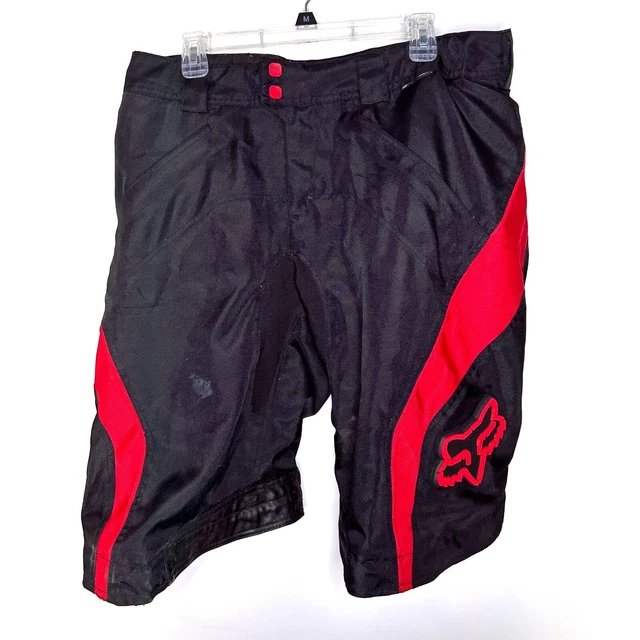 FOX Ride Series Racing Motocross Black Red Riding Shorts Mens 36