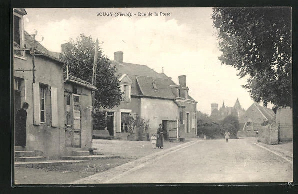 CPA Sougy, Rue de la Poste 1916