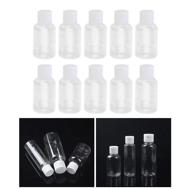 10PCS Plastic Sample Bottles Travel Shampoo Containers Hand Soap Bottles