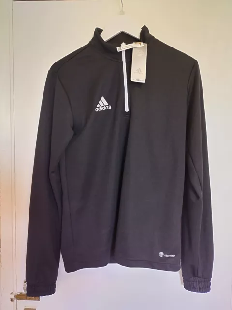 Mens Adidas Black Half Zip Pull Over Sweatshirt - Size Small - New with tags