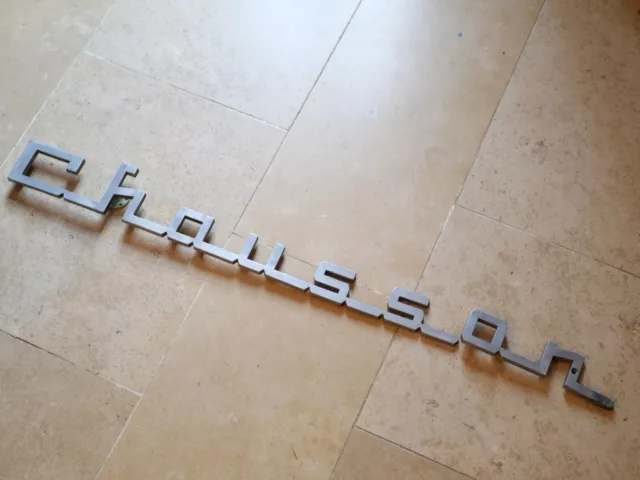 AUTOMOBILIA - Rare grand insigne autocar CHAUSSON - 100 cm