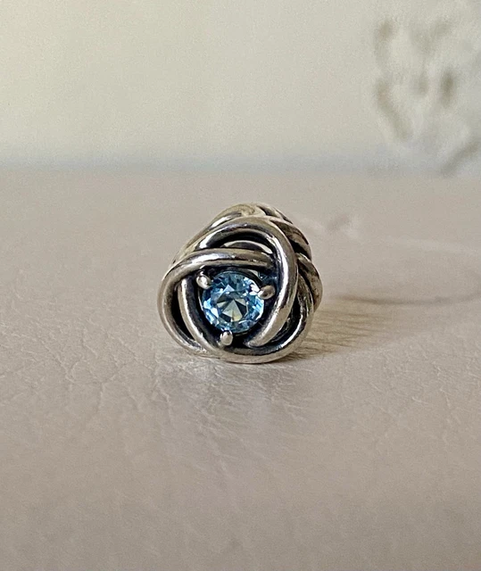 GENUINE PANDORA MARCH Birthstone Eternity Circle Charm 790065C09