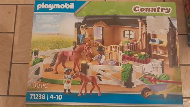 PLAYMOBIL Country 71238 – Écurie Et Carrière Pour Chevaux, Neuf, Thème équitation