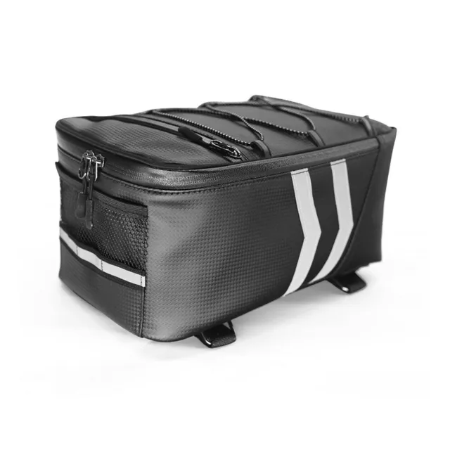 Motorcycle Rear Tail Seat Bag PU Leather Storage Luggage Pack Large Capacity 9L