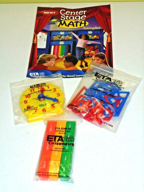 ETA CUISENAIRE CENTER Stage Math Manipulatives Links Clock Fraction ...
