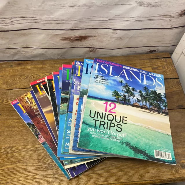 Islands Magazine Exotic Travel Vacation Lot of 16 Vintage Tropic Tropical Cruise