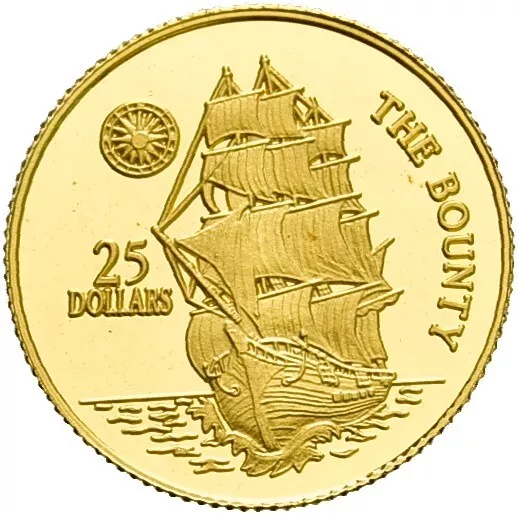 Künker: Niue, 25 Dollar 1996, The Bounty, Feingold, 1,23g