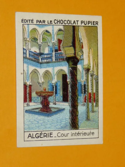 Chromo Chocolat Pupier Afrique 1938 #14 Algerie Colonie France Cour Interieure