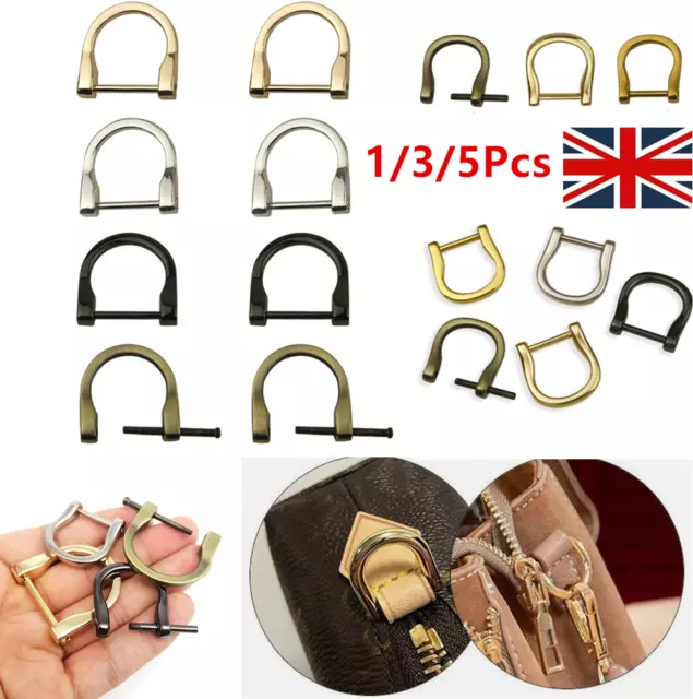 1-5x Detachable Openable Handbag Leather Bag Purse Strap Belt Web D Ring Buckle