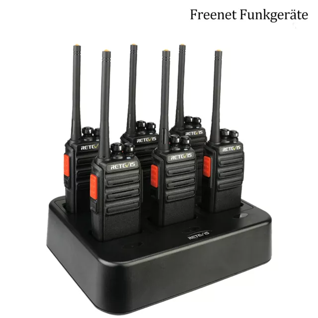 6*Retevis RT24V Lizenzfrei Walkie-Talkies Freenet Funkgerät +6Kanäle Kirche