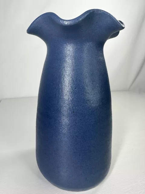 Devica Portugal Gres di Viana Stoneware Studio Pottery Ruffle Lip vase Signed