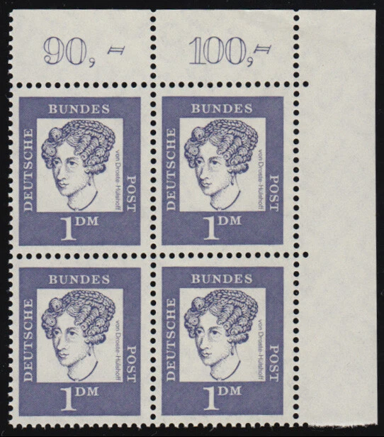 361 Bed. Deutsche 1 DM Eck-Vbl. or ** postfrisch
