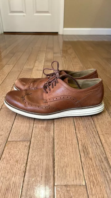 Cole Haan original grand zero wingtip oxford shoes men’s size 10.5 brown