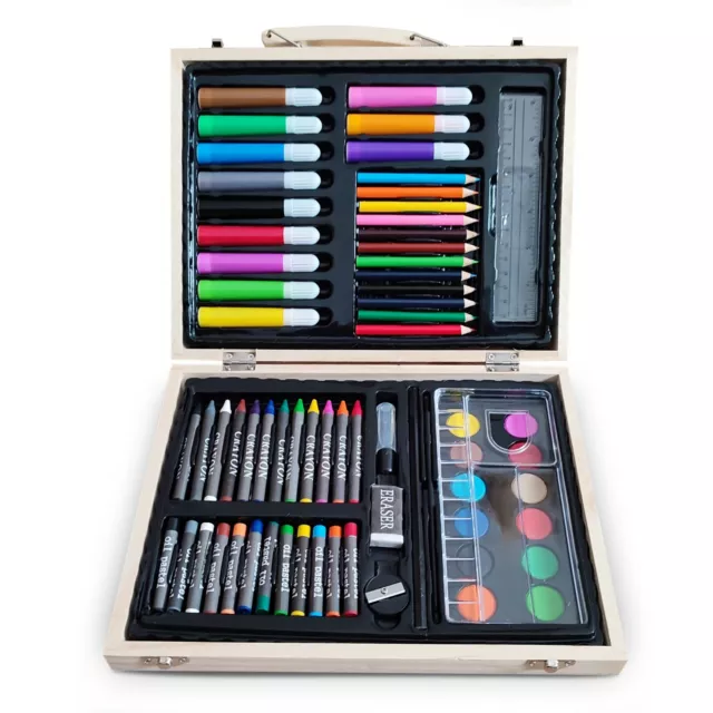 150 Sets de Dessin,Malette de Coloriage Enfants Aquarelle Crayon Enfants  Dessin Kit Crayons de Couleur Ensemble Crayon Peinture