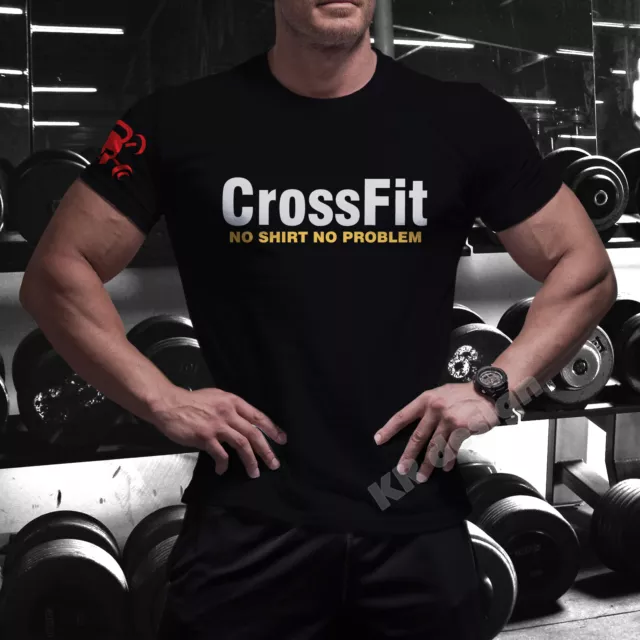 CrossFit NO SHIRT T-shirt GYM WOD Functional Training Sport Workout Strength C7+