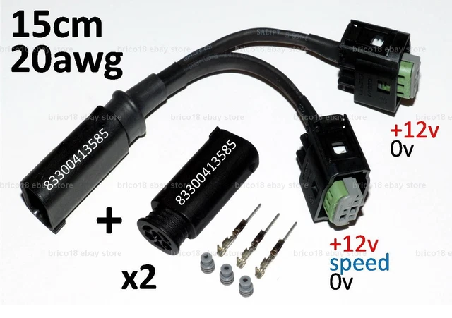 BMW Accessory Plug 15cm/20awg/3p + x2 83300413585 - R1200 R1250 GS RT RS XR K F