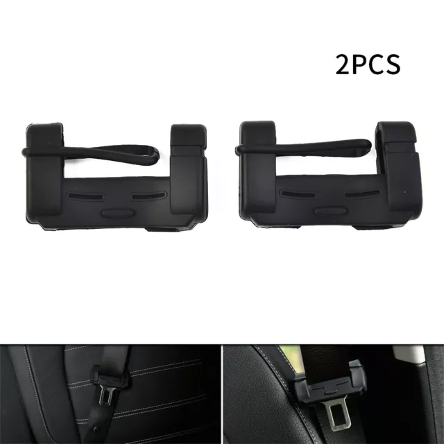 2 Ceinture Siège Voiture Pince Boucle Anti-rayures Housse Noir Protection